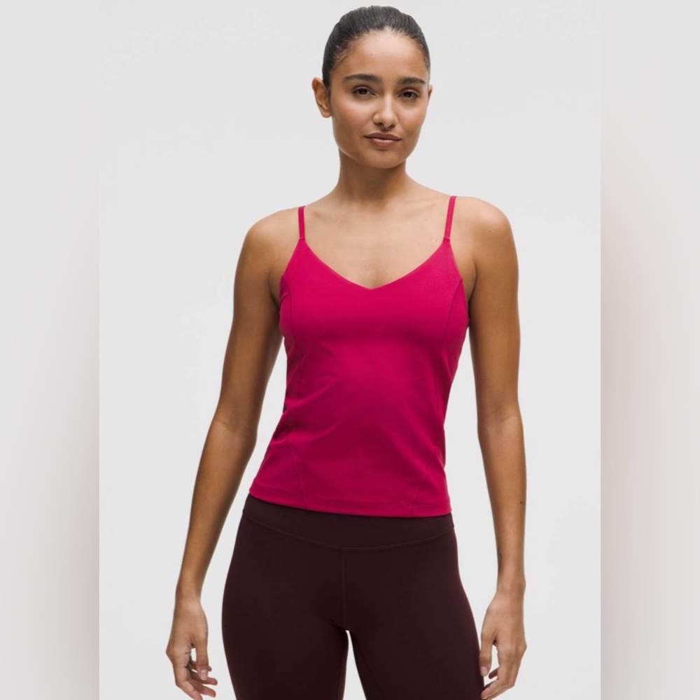 NWT • Lululemon Align Waist-Length Cami Tank C/D Cup Magenta Smoke size 6